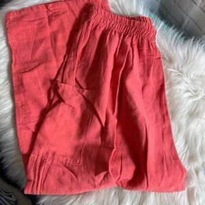 B'Gauze‎ Coral Cropped Fauze Pull-On Pants Sz 2/S